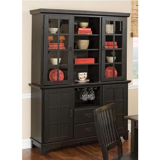 Home Styles Arts & Crafts Ebony Dining Buffet & Hutch