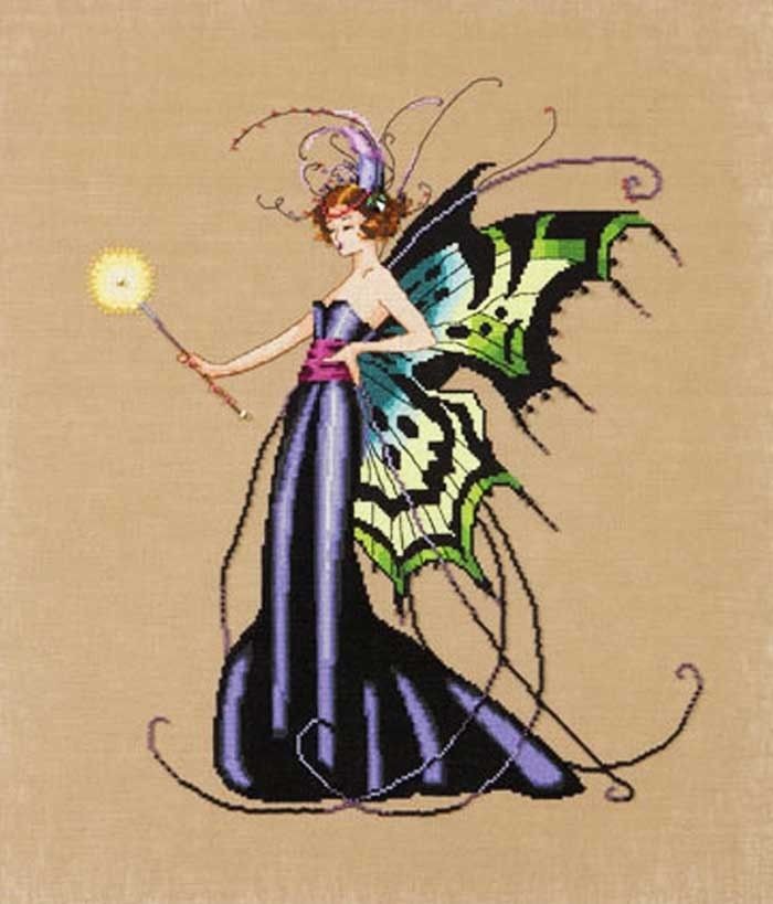 Mirabilia Nora Corbett Cross Stitch Chart ~ AUGUST PERIDOT FAIRY # 