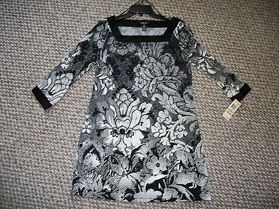 NWT Style & Co. black and white dress size Medium ~CUTE~