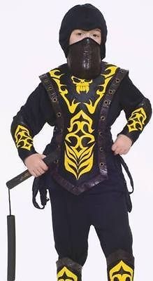 Kids Halloween Costume Black Ninja Master Outfit