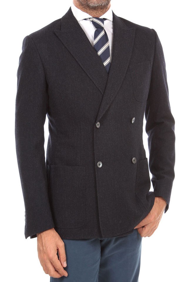 CORNELIANI TREND NEW Man Fashion Jacket Blazer Blue MADE IN ITALY Slim 