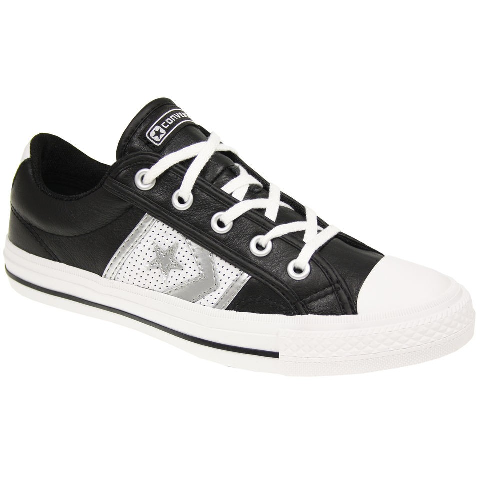 CONVERSE UNISEX STAR PLAYER EV OXFORD BLACK WHITE LEATHER 124593 