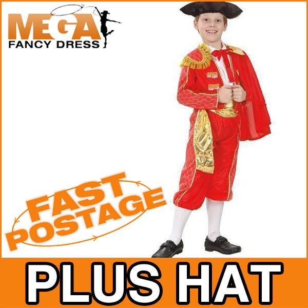   Matador National Fancy Dress Bullfighter Sports Kids Costume 4 12