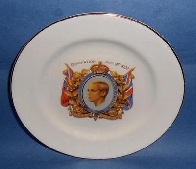 EDWARD V111 PORCELAIN CORONATION PLATE BY RADFORDS CROWN CHINA