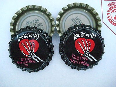 Love Potion 100+ Uncrimped vintage soda bottle cap crowns. Soda/Beer