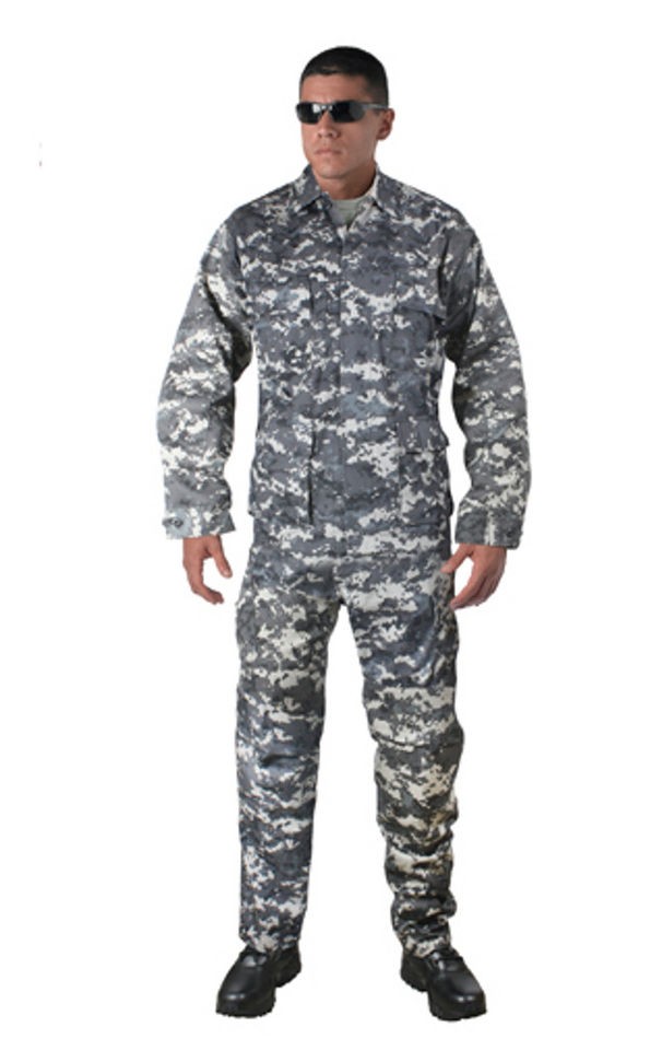 SUBDUED URBAN DIGITAL CAMO BDU SHIRT & OR PANTS  REINFORCED ELBOWS  SM 