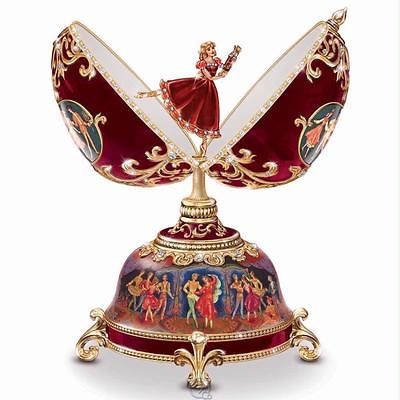   Sugar Plum Fairy Porcelain Musical Egg 22K Gold + Swarovski Crystal