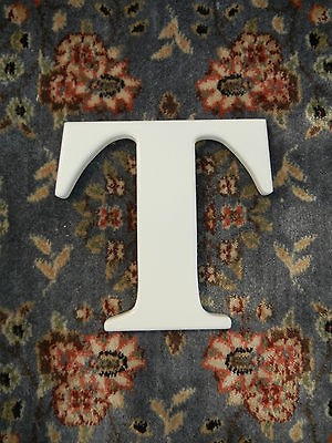 Pottery Barn Wall Letter T White 7 5/8 Nursery Baby Room Monogram 