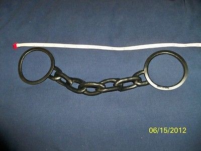 SOFT RUBBER CHAIN SHACKLES PRISONER CONVICT COSTUME ACCESSORY BB47