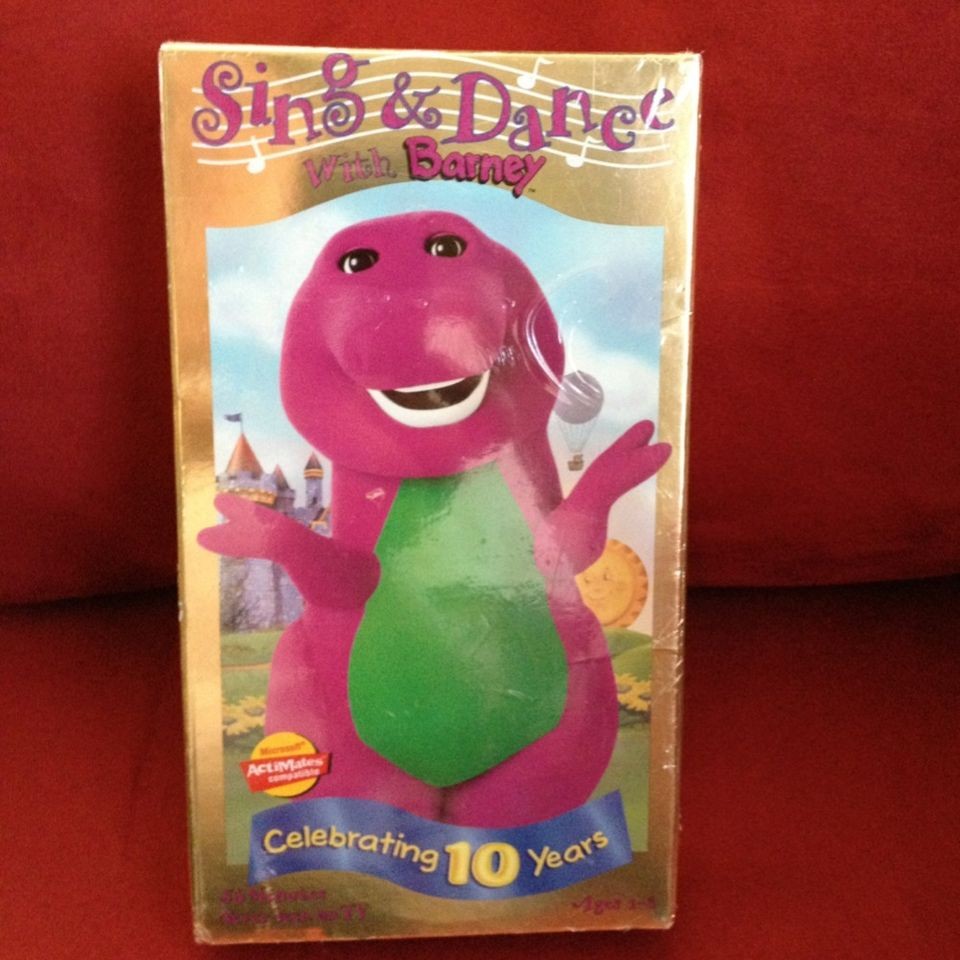 New Barney   Sing and Dance With Barney 10 years VHS Tape Movie Nip