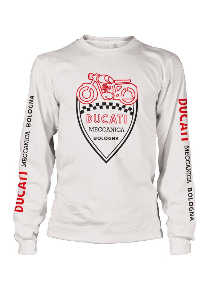 CLassic Ducati Motorcycles vintage retro Long Sleeve t shirt