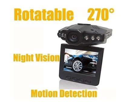 HD720p IR Car Vehicle dash Camera Rotable 270° Monitor