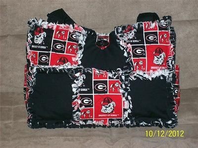 Georgia Bulldogs Dawgs Football Rag Quilt Diaper Bag Tote or Purse 