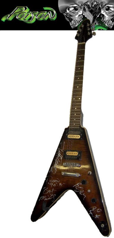 Signed POISON Hondo electric guitar