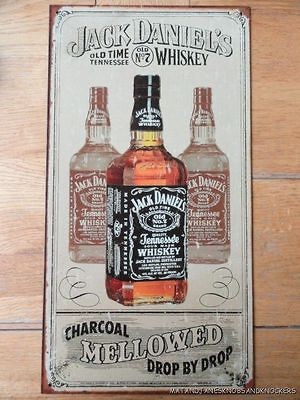 LARGE VINTAGE STYLE JACK DANIELS CHARCOAL MELLOWED DECORATIVE METAL 