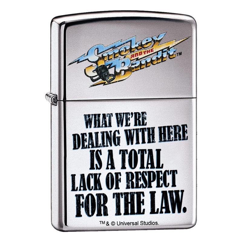 Smokey And The Bandit Universal Studios High Polished Chrome Zippo 