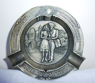 Zinn SKS Design German pewter ashtray