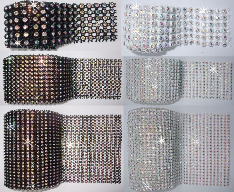 AB stitch on RHINESTONE DIAMANTE BLING REEL ribbon DIY CAKE BANDING 