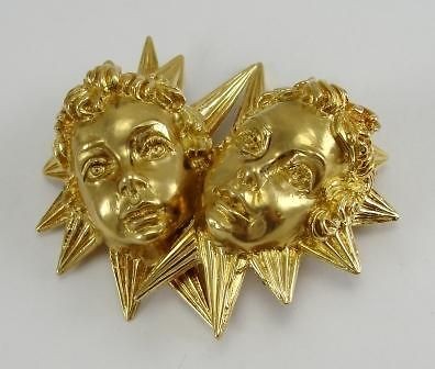 Genuine David Webb 18K Yellow Gold Cherub Pin Estate