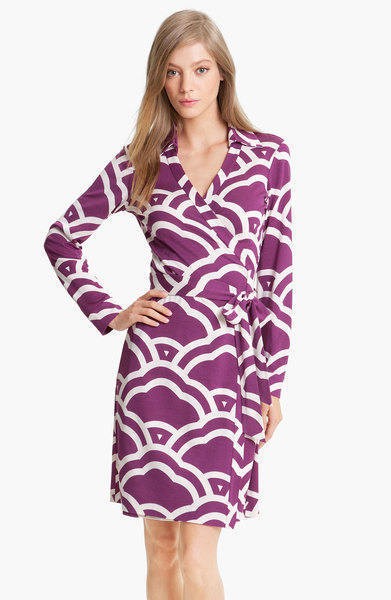 345 DVF Diane Von Furstenberg New JEANNE TWO Vintage WRAP DRESS Size 