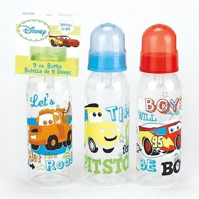   CARS 9oz BOTTLE, LIGHTNING MCQUEEN, MATER, BABY SHOWER, DIAPER CAKE