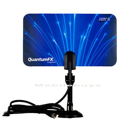 Digital Indoor TV Antenna HDTV DTV Box Ready HD VHF UHF Flat Design 