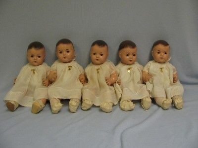   Vintage ALEXANDER Rare 1935 Cloth Body BABY = DIONNE QUINTUPLETS Tags