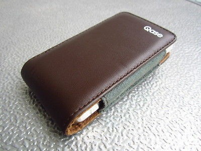 Genuine leather vertical holster case for iPhone 4s/3g/2g   BROWN