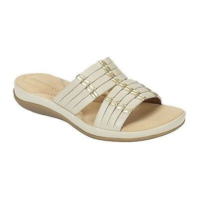 Dockers Rabena   Ladies Taupe Burnished Leather Multi Strap Open Toe 