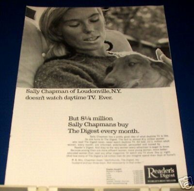 1969 Sally Chapman & Dachshund Readers Digest Ad