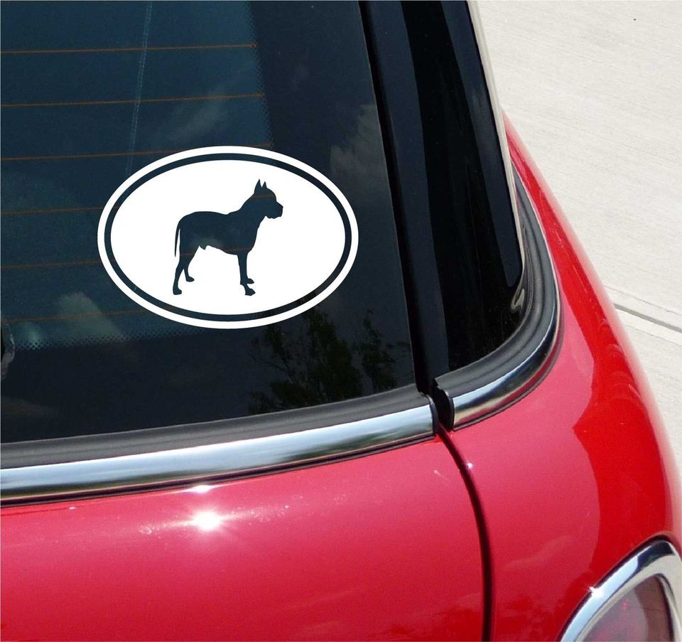 EURO OVAL PIT BULL BODY PITBULLS PITBULL GRAPHIC DECAL STICKER VINYL 