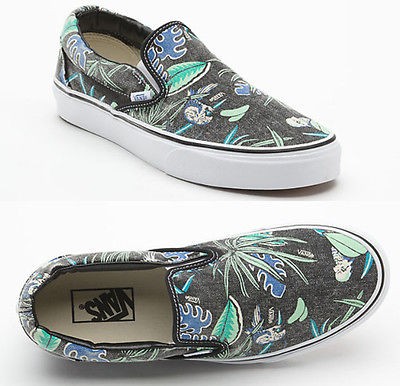 NEW MENS VANS VAN DOREN BLACK PARROT SLIP ON  CANVAS 