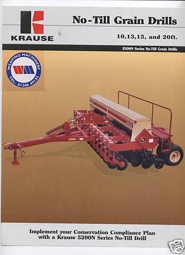 1993 KRAUSE 5200N SERIES NO TILL GRAIN DRILLS BROCHURE