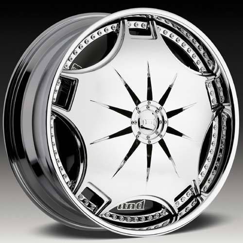 26 DUB SPIN Ganja Wheel SET 26x10 Chrome Spinner Rims For RWD 5 & 6 