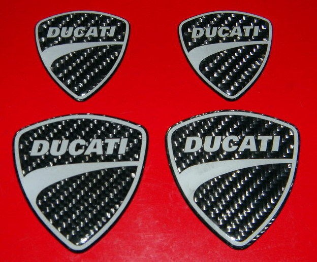 Ducati Monster Superbike Ultra Shiny Real Carbon Helmet Tank Stickers 