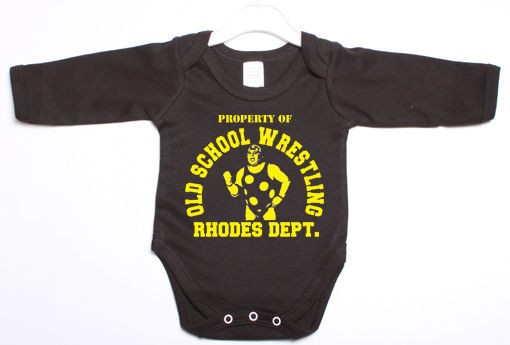 DUSTY RHODES LONG SLEEVE BABY GROW OLD SCHOOL WWF WRESTLING WWE JW7