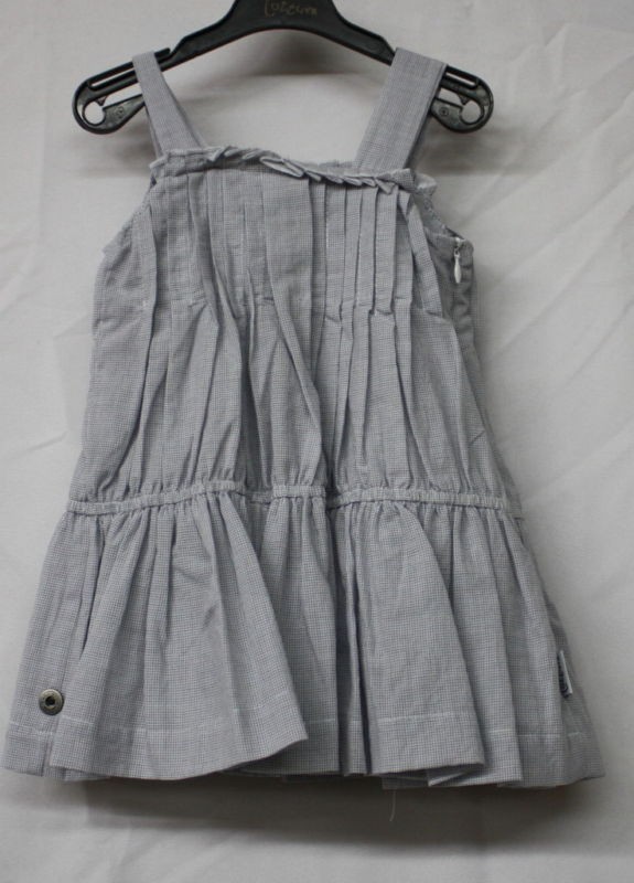 JOTTUM SIMPLY DUTCH WOVEN GRAY CHECK DRESS FOR GIRLS