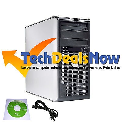   DELL CORE 2 DUO TOWER DESKTOP PC 6GB, 250GB, DVDRW, WIN 7 PRO 64 BIT