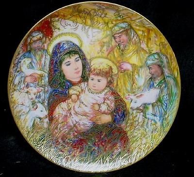 EDNA HIBEL, ADORATION of the SHEPHERDS, COLLECTOR PLATE, MIB & COA 