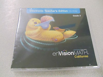 SF enVision MATH CA Gr 3 Electronic Teacher Edition CD ROM 2009 NEW 