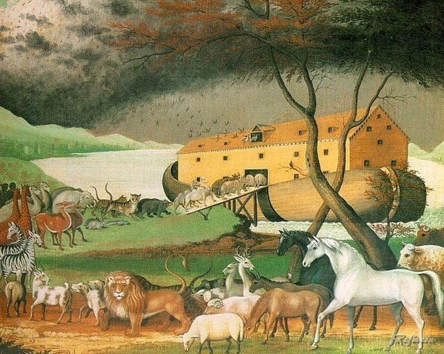 Handmade Oil Painting repro Edward Hicks Noahs Ark