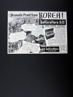 Hallicrafters S 72 Radio Letters from Soldiers in Korea korean war 