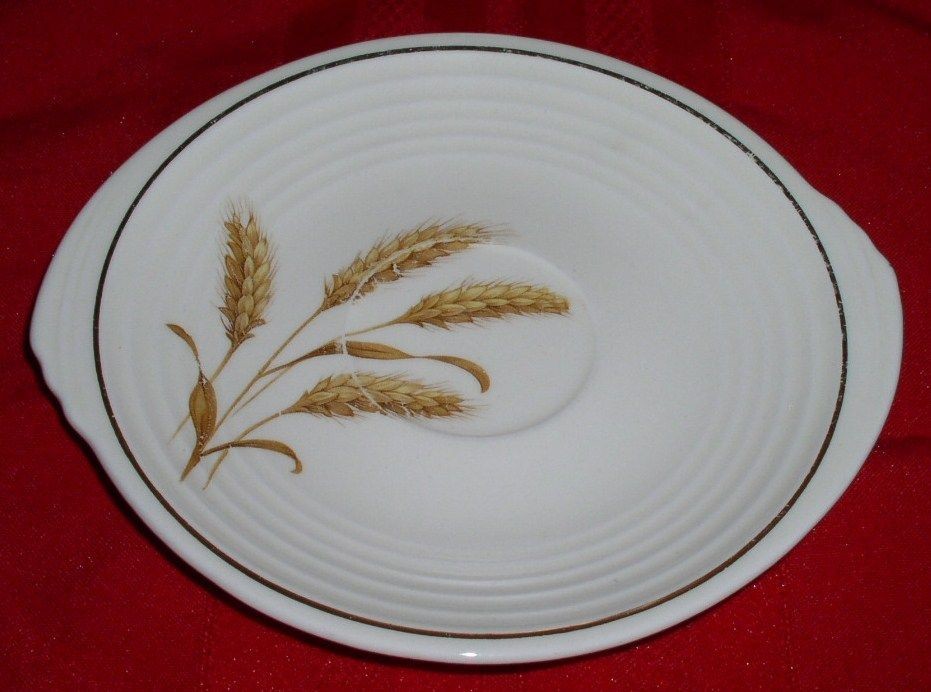 1930s Edwin Knowles Yorktown Style GOLDEN WHEAT Pattern Saucer