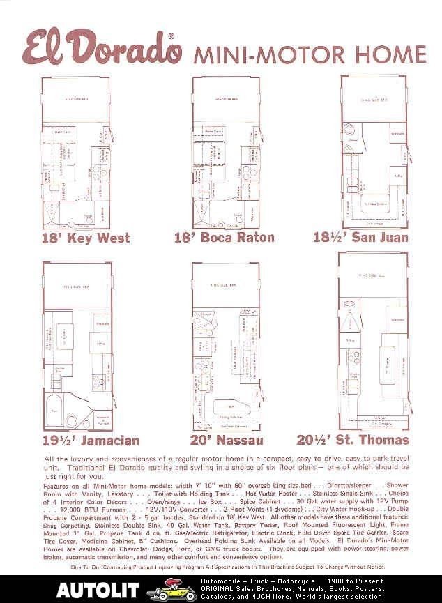 1969 ? El Dorado Mini Motorhome RV Brochure