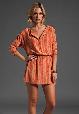 STUNNING Elizabeth and James Lima Skort Paisley Stripe Silk Dress $400 