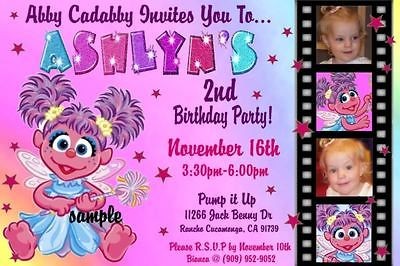 ABBY CADABBY   Elmo, Sesame Street Birthday Party Invitations   up to 