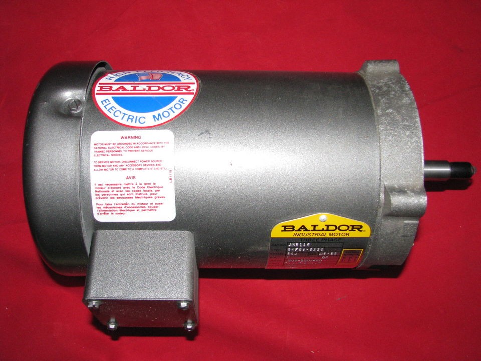 BALDOR HIGH EFFICIENCY MOTOR THREE PHASE 1 HP JM3115 BRAND NEW