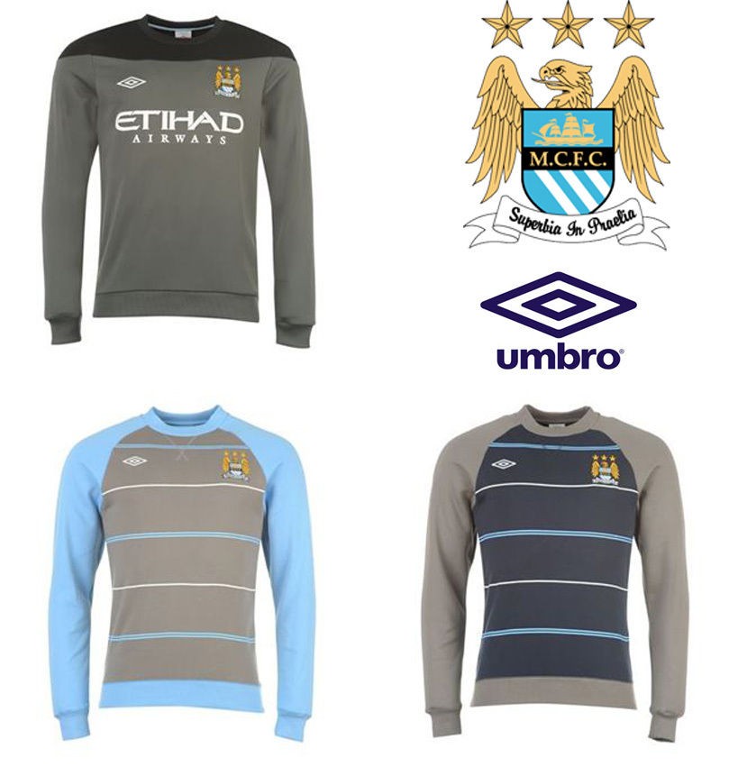   CITY UMBRO TRAINING SWEAT TRACKSUIT FOOTBALL SOCCER TOP CASUAL JUMPER