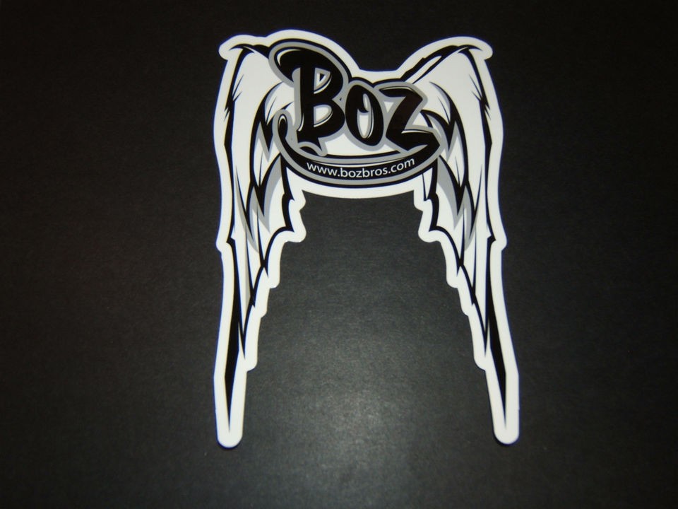 ERIC & BEN BOSTROM BOZBROS MOTORCYCLE RACING EXHAUST STICKER DECAL 