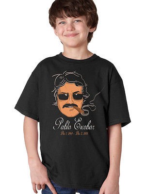 PABLO ESCOBARYouth Unisex T shirt. Colombian Drug Cocaine Scarface 